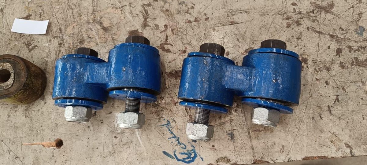 Small blue bearing housing units