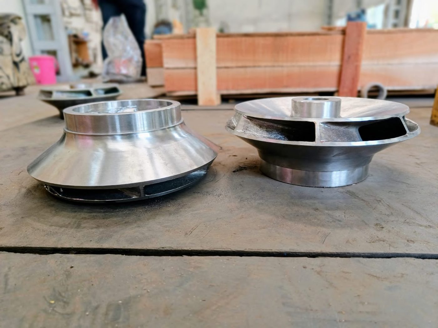 VT pump bowl castings on pallet