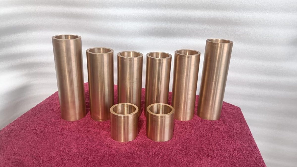 Bronze sleeves on cloth
