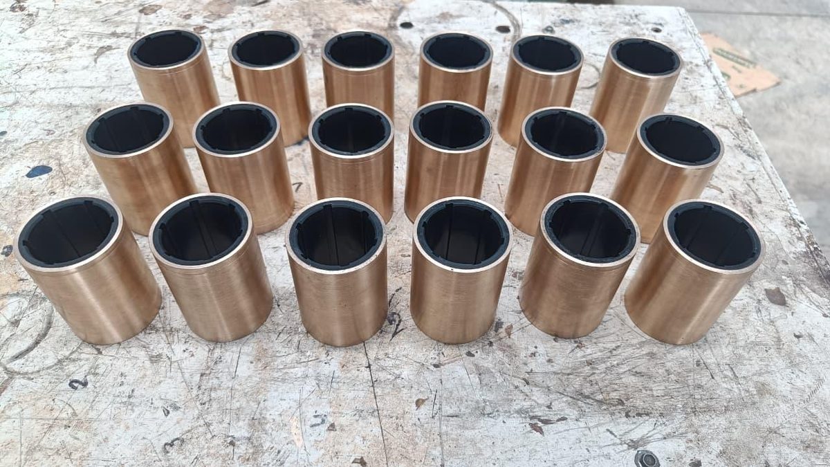 Bronze sleeves standing upright