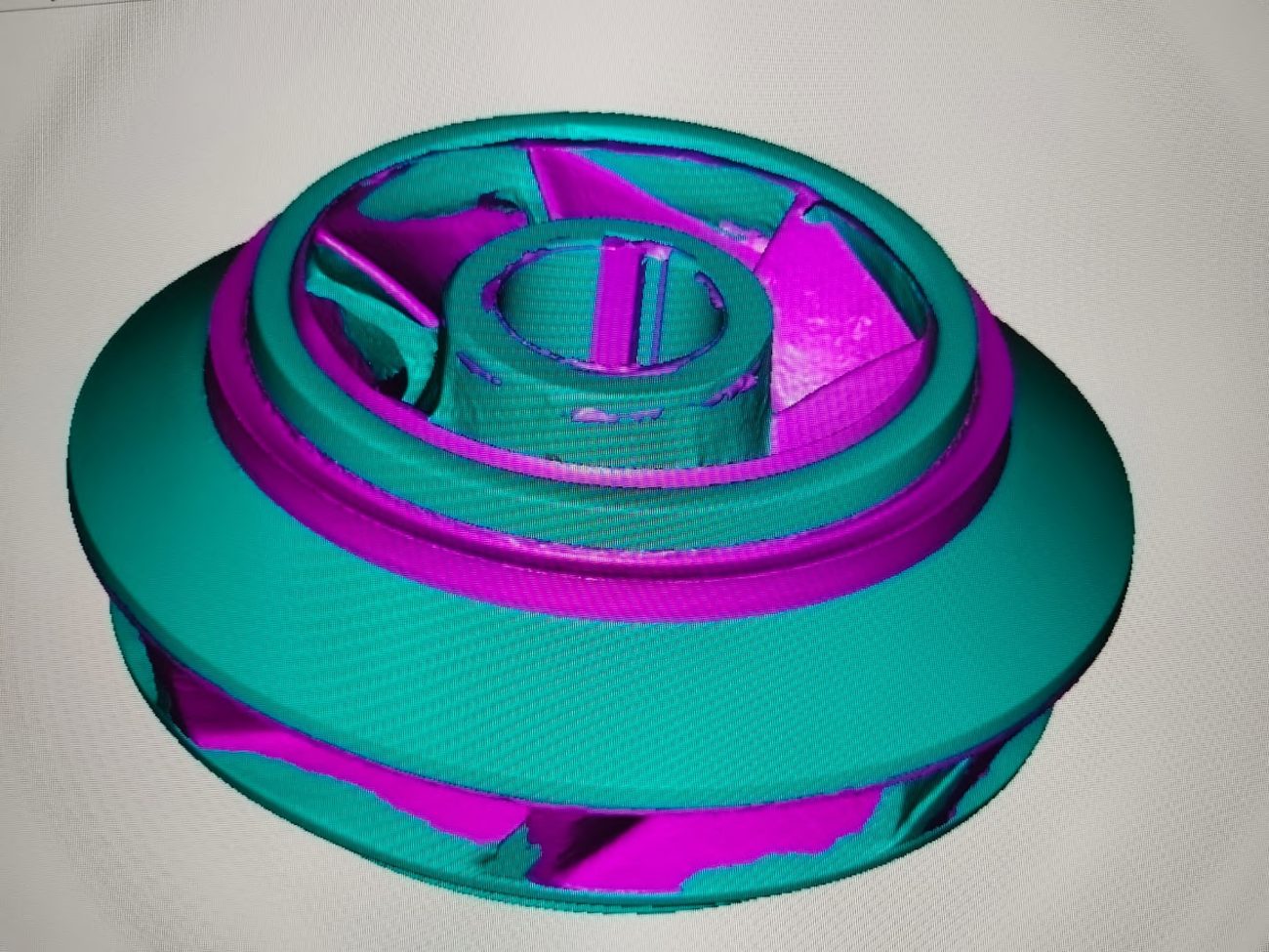 CAD render of reverse engineered impeller