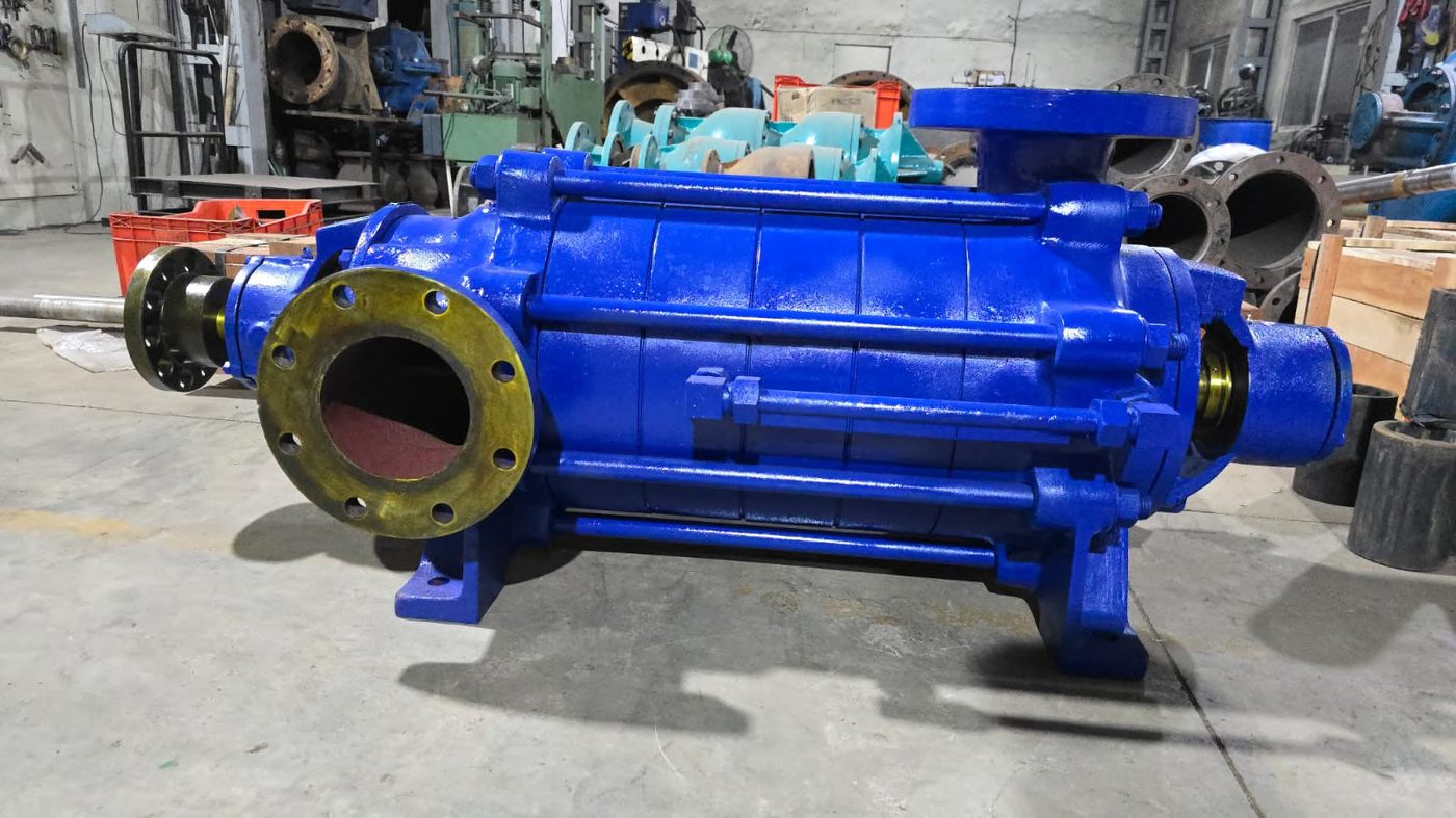 Assembled multistage vertical pump