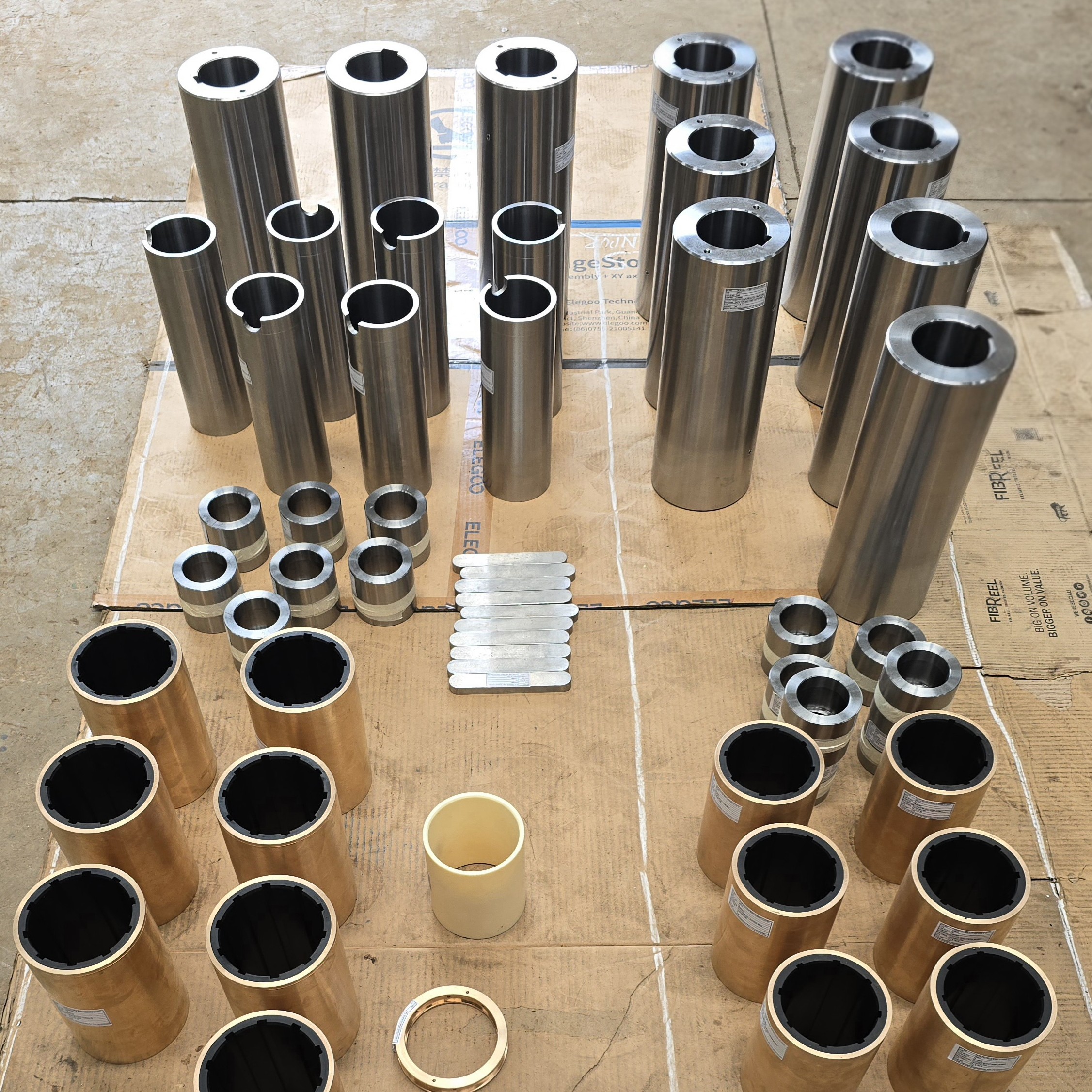 Precision machined bronze sleeves for VT pump shafts