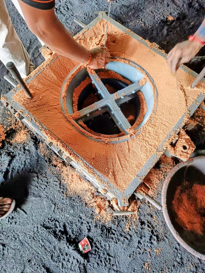 Sand mould preparation