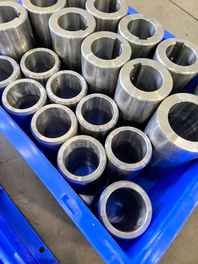 Tray of pump spare parts