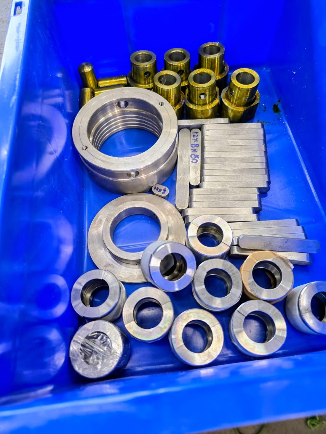 Crate of mixed pump spares