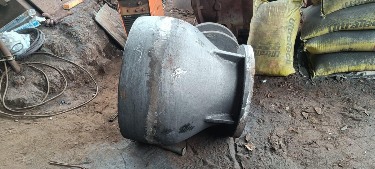Steel cone fabrication for pump column