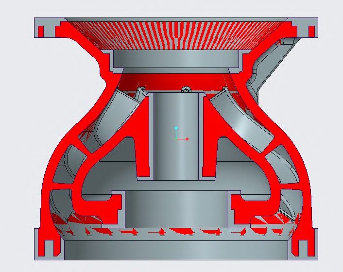 CAD cutaway of VT pump bowl